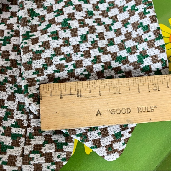 70s Checked Polyester Tie - Picture 3 of 3